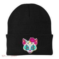 Sugar Skull Cat Beanie thumb 0