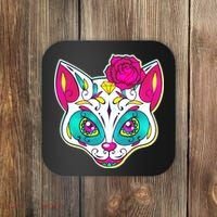 Sugar Skull Cat Coaster thumb 0