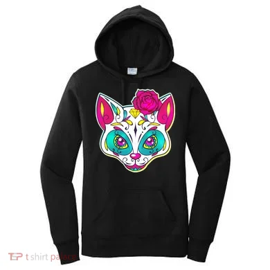 Sugar Skull Cat Women's Hoodie