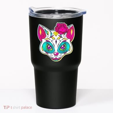 Sugar Skull Cat Tumbler