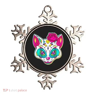 Sugar Skull Cat Ornament