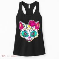 Sugar Skull Cat Women's Tank Top thumb 0