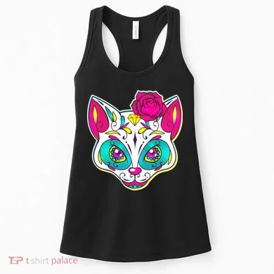 Sugar Skull Cat Women's Tank Top