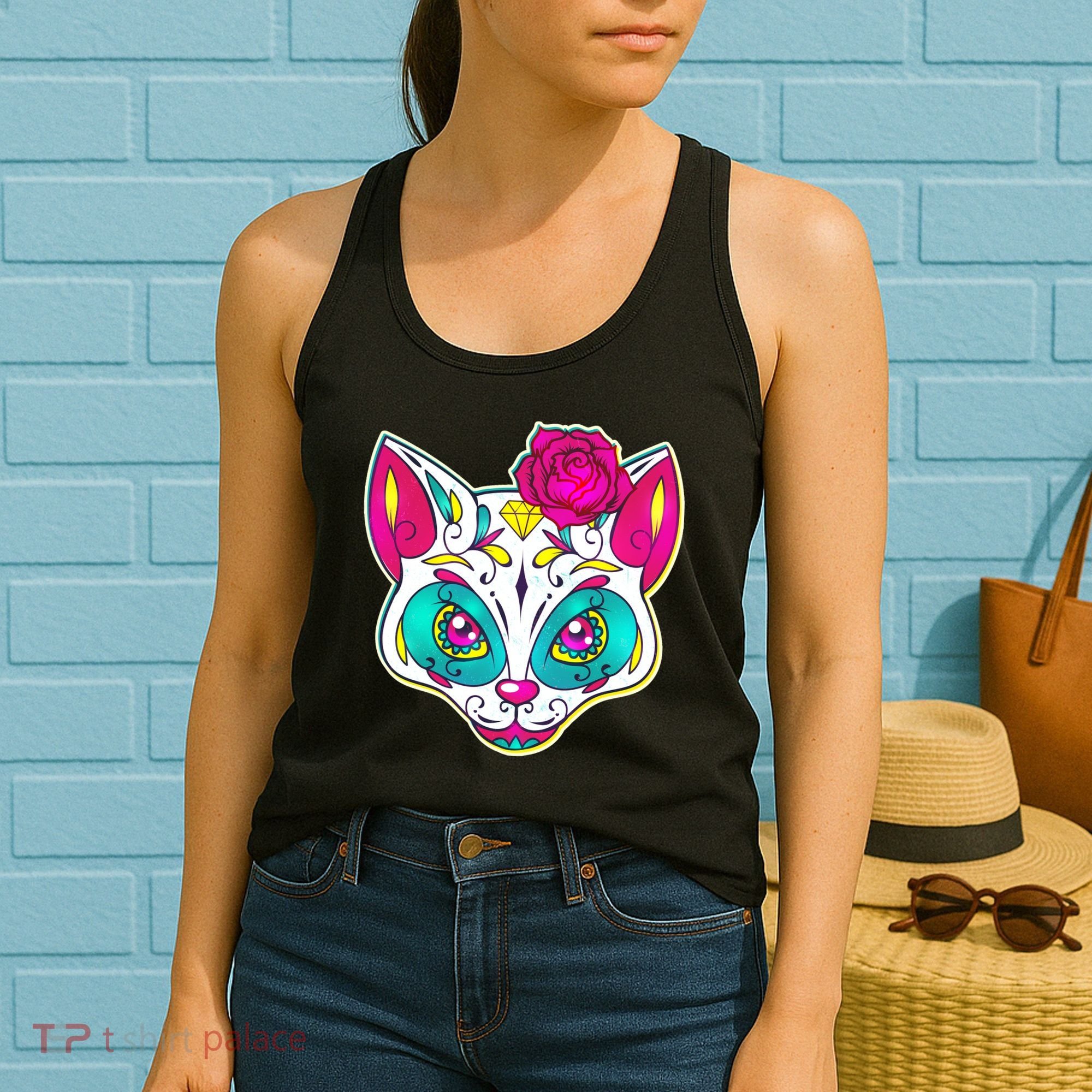 Sugar Skull Cat Women's Tank Top