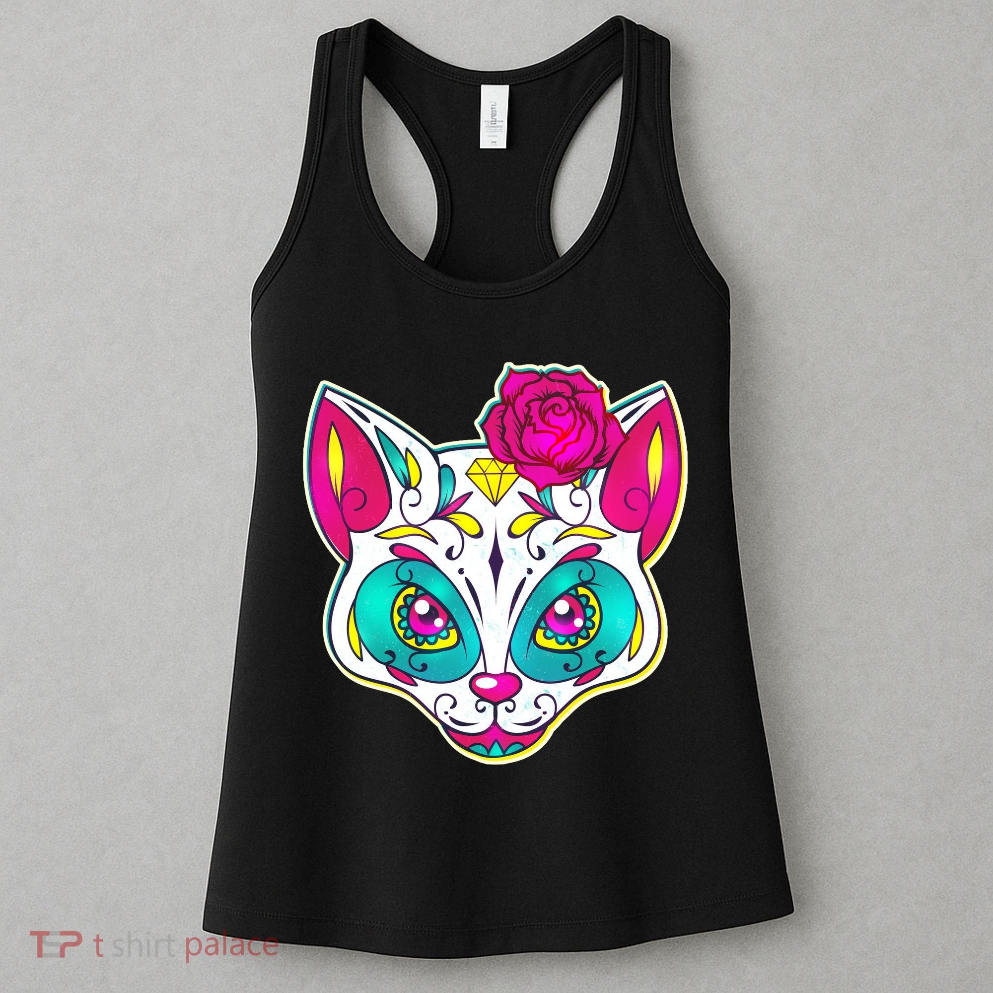 Sugar Skull Cat Women's Tank Top