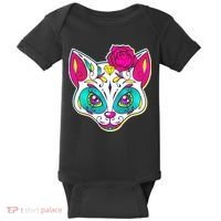Sugar Skull Cat Baby Bodysuit thumb 0