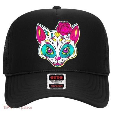 Sugar Skull Cat Hat