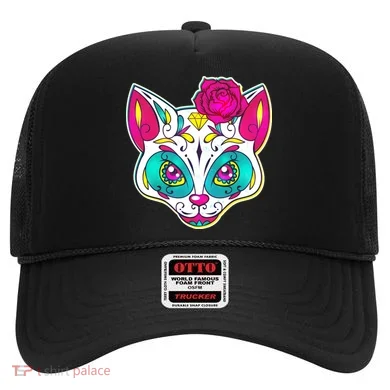 Sugar Skull Cat Hat