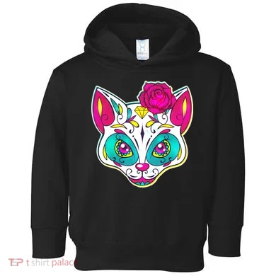 Sugar Skull Cat Toddler Hoodie