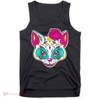 Sugar Skull Cat Tank Top thumb 0