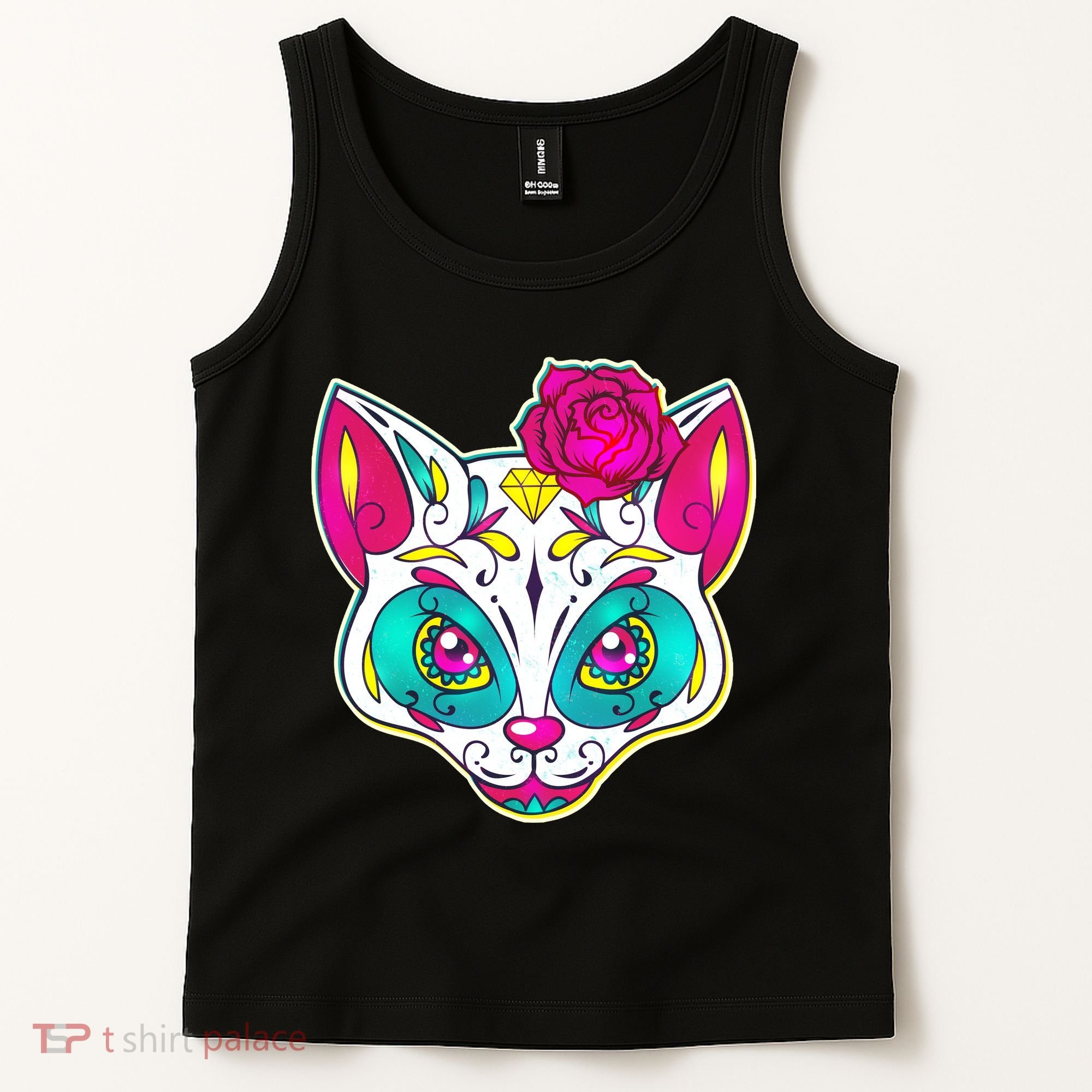 Sugar Skull Cat Tank Top