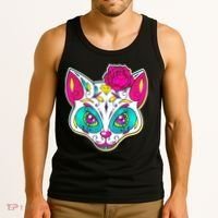 Sugar Skull Cat Tank Top thumb 3