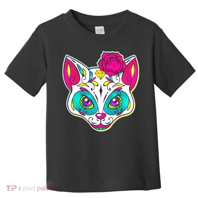 Sugar Skull Cat Toddler T-Shirt