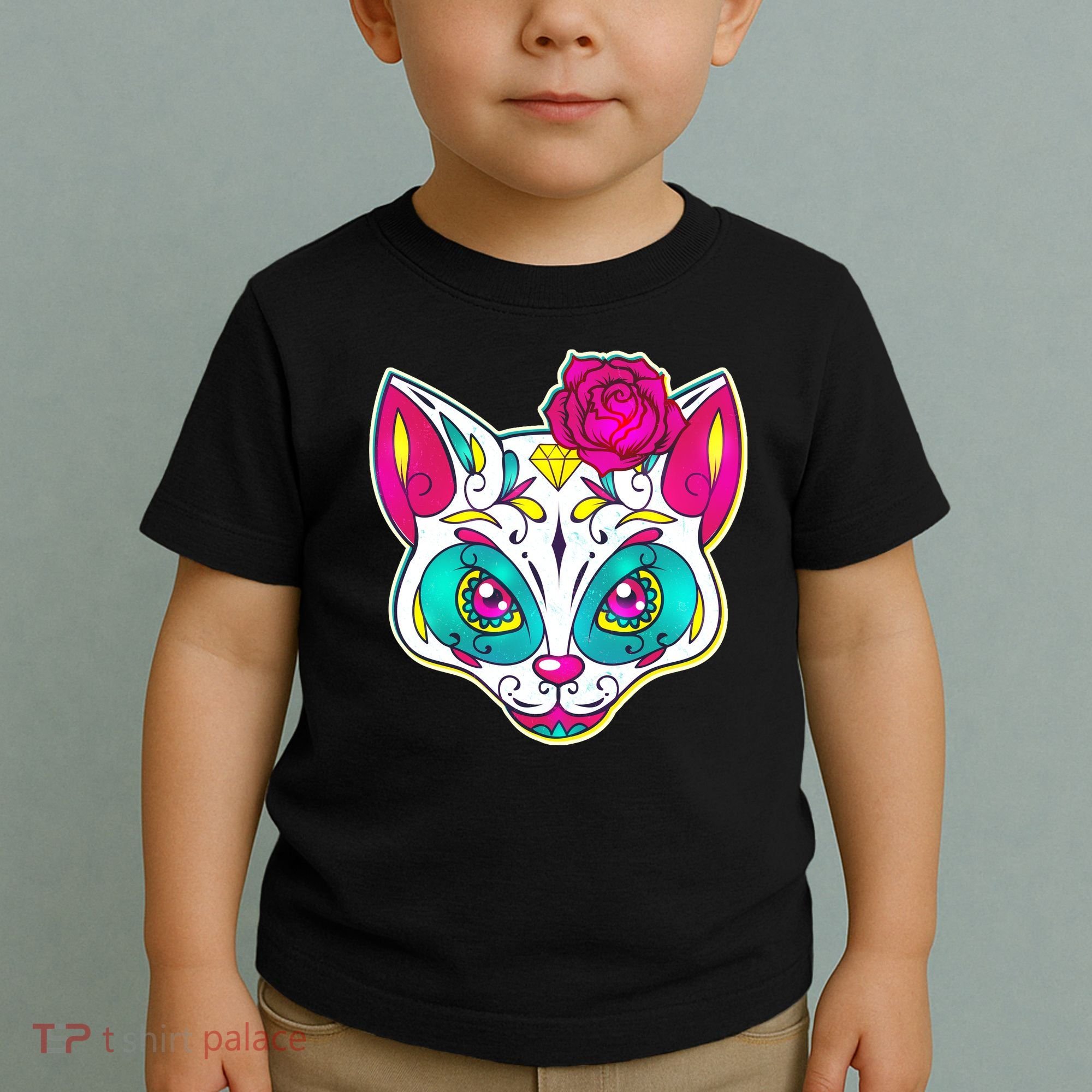 Sugar Skull Cat Toddler T-Shirt