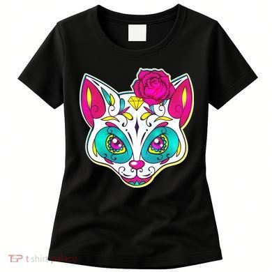 Sugar Skull Cat Women's T-Shirt