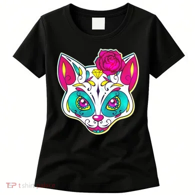 Sugar Skull Cat Women's T-Shirt
