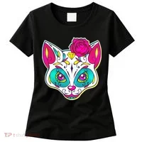 Sugar Skull Cat Women's T-Shirt thumb 0