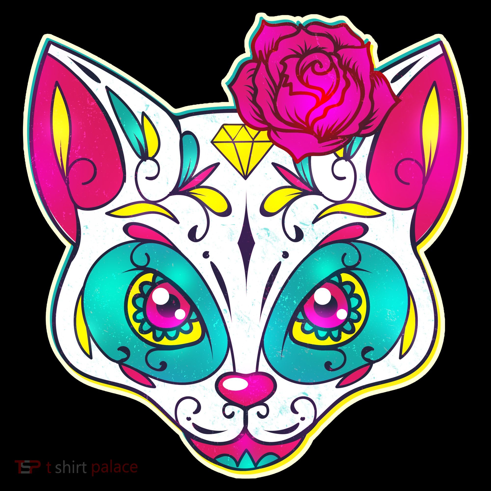 Sugar Skull Cat Women's T-Shirt
