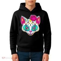 Sugar Skull Cat Kids Hoodie thumb 4