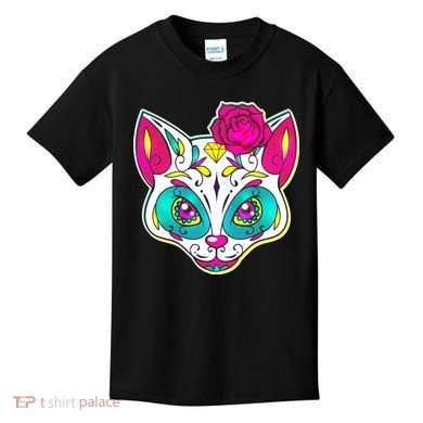 Sugar Skull Cat Kids T-Shirt