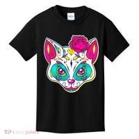 Sugar Skull Cat Kids T-Shirt thumb 0