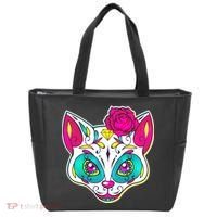 Sugar Skull Cat Tote Bag thumb 0