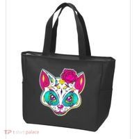 Sugar Skull Cat Tote Bag thumb 3