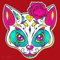 Sugar Skull Cat Christmas Stocking thumb 1
