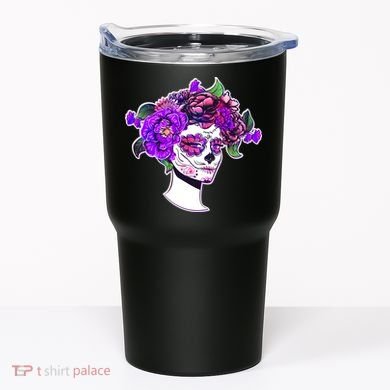 Sugar Skull Flower Girl Tumbler
