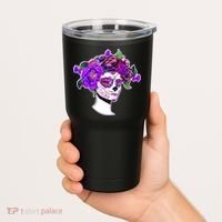 Sugar Skull Flower Girl Tumbler thumb 2