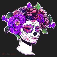 Sugar Skull Flower Girl Tumbler thumb 3