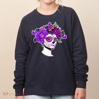 Sugar Skull Flower Girl Women's Sweatshirt thumb 0