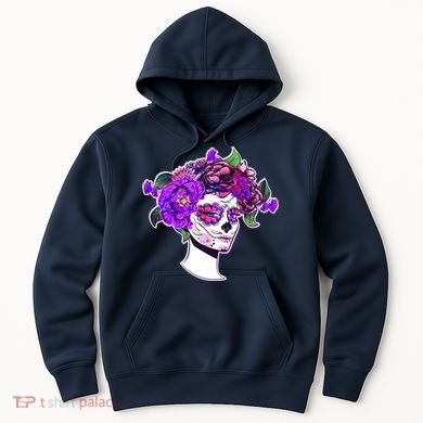 Sugar Skull Flower Girl Hoodie