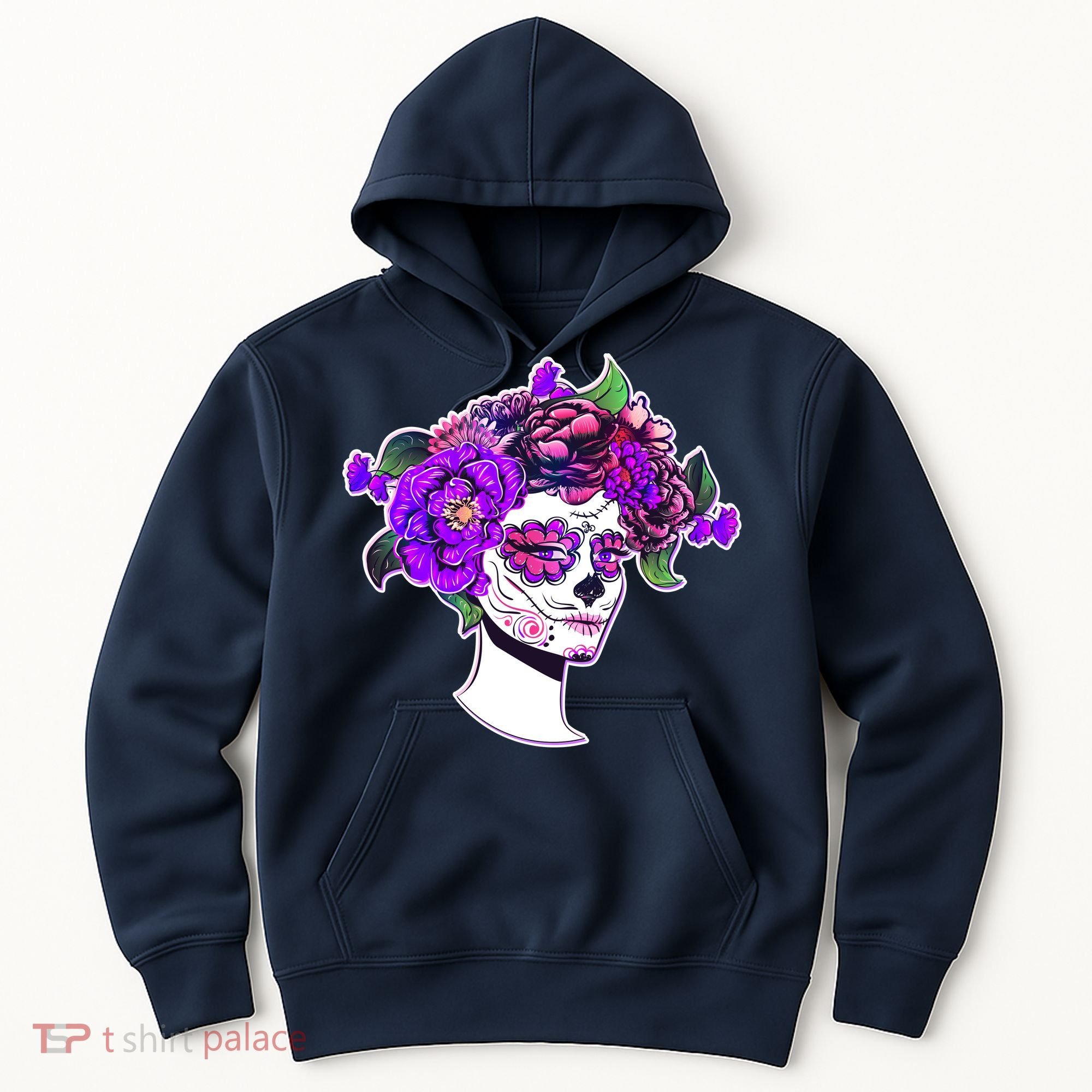 Sugar Skull Flower Girl Hoodie