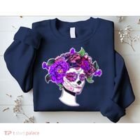 Sugar Skull Flower Girl Sweatshirt thumb 2