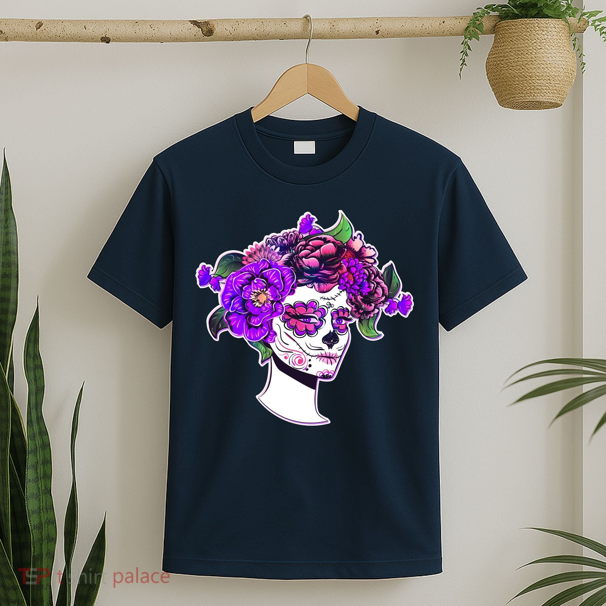 Sugar Skull Flower Girl T-Shirt