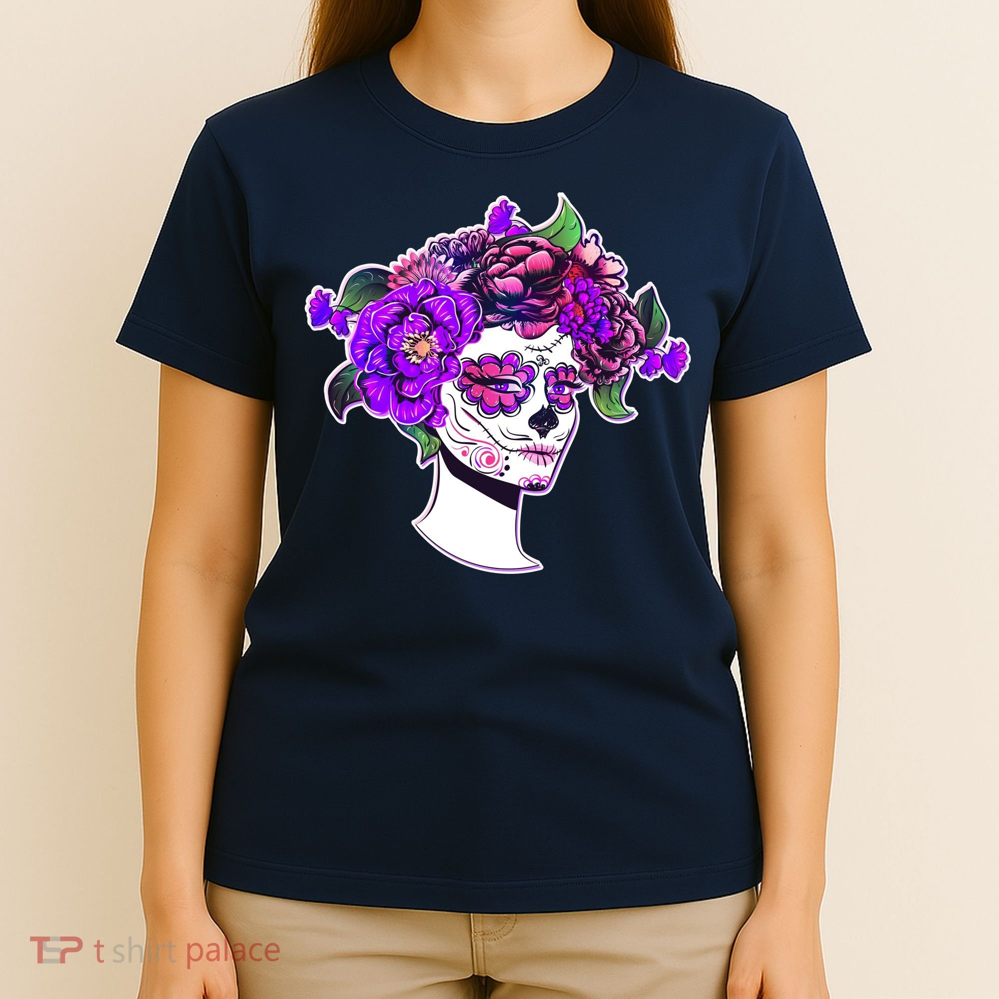 Sugar Skull Flower Girl T-Shirt