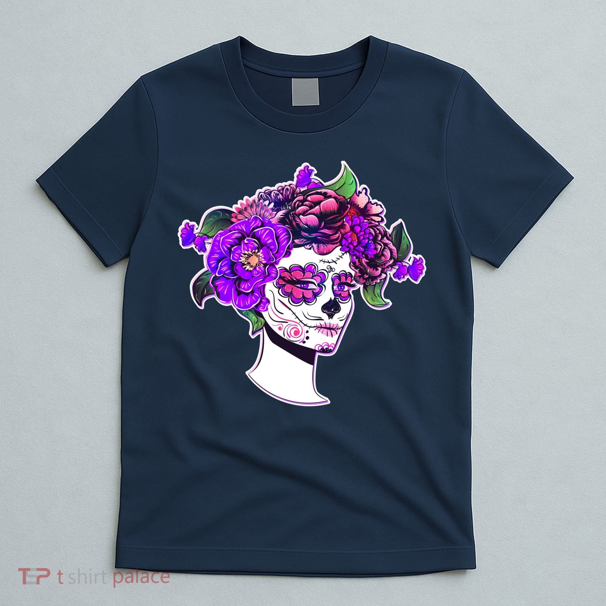 Sugar Skull Flower Girl T-Shirt