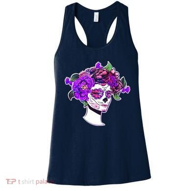 Sugar Skull Flower Girl Women's Tank Top
