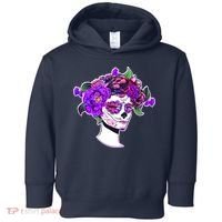 Sugar Skull Flower Girl Toddler Hoodie thumb 0