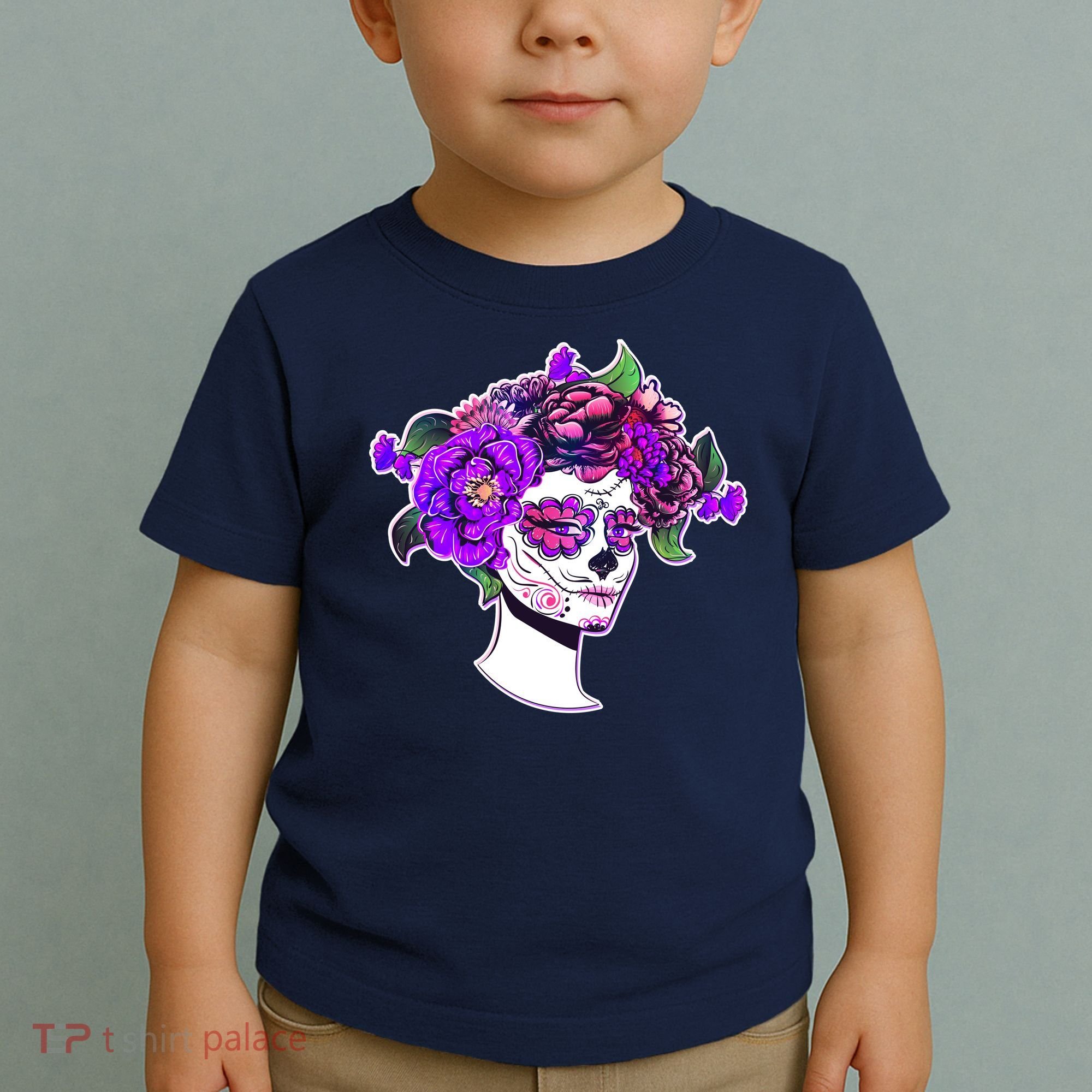 Sugar Skull Flower Girl Toddler T-Shirt