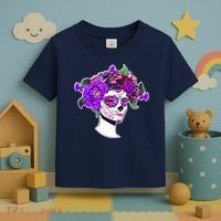 Sugar Skull Flower Girl Toddler T-Shirt thumb 3