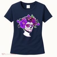 Sugar Skull Flower Girl Women's T-Shirt thumb 0