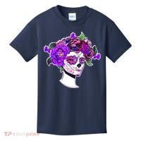 Sugar Skull Flower Girl Kids T-Shirt thumb 0