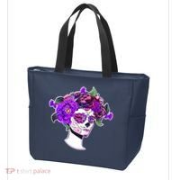 Sugar Skull Flower Girl Tote Bag thumb 3