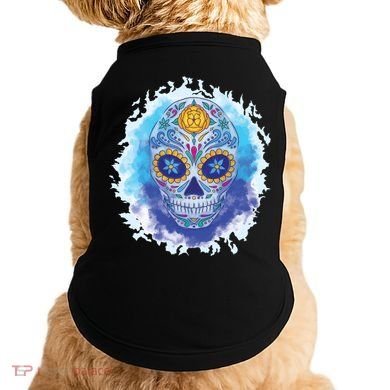 Sugar Skull Watercolor Doggie Tank