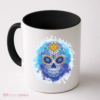 Sugar Skull Watercolor Coffee Mug