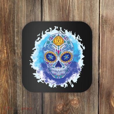Sugar Skull Watercolor Coaster