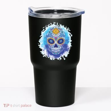 Sugar Skull Watercolor Tumbler