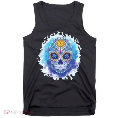 Sugar Skull Watercolor Tank Top